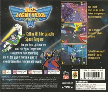 Disney-Pixar Buzz Lightyear of Star Command (US) box cover back